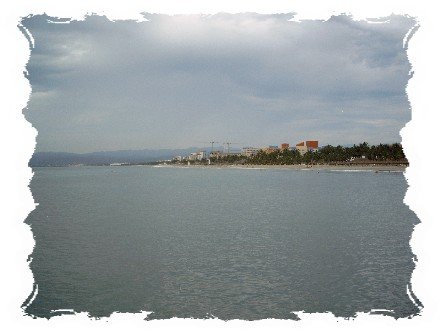 Our resort is over a mile off in the distance